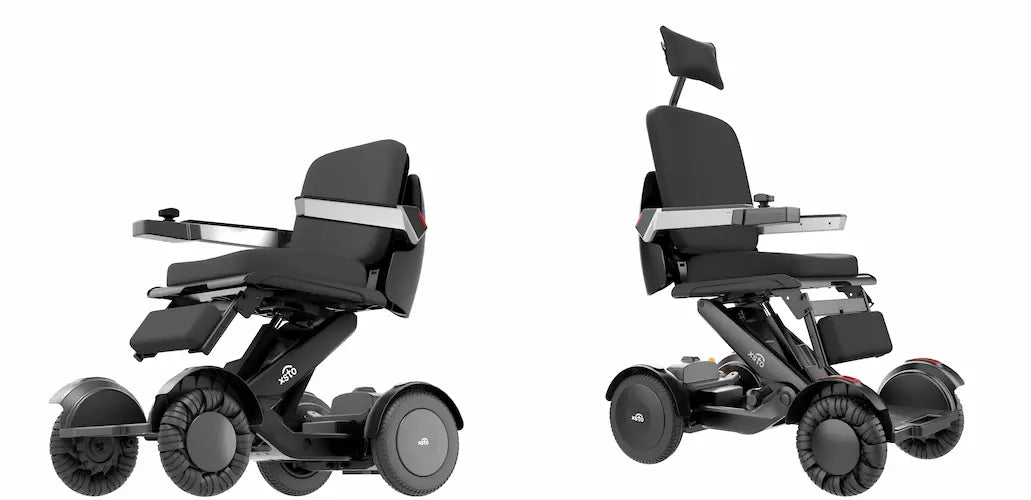 Compare electric wheelchair M4 and M4H high backrest wheelchair with head support