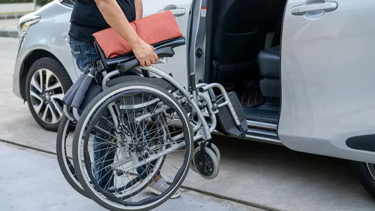 rental wheelchair move to a car