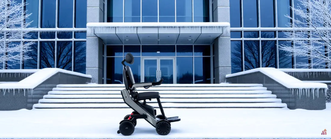XSTO lightweight wheelchair in winter