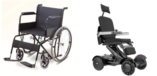 compare manual wheelchair and powered wheelchair 